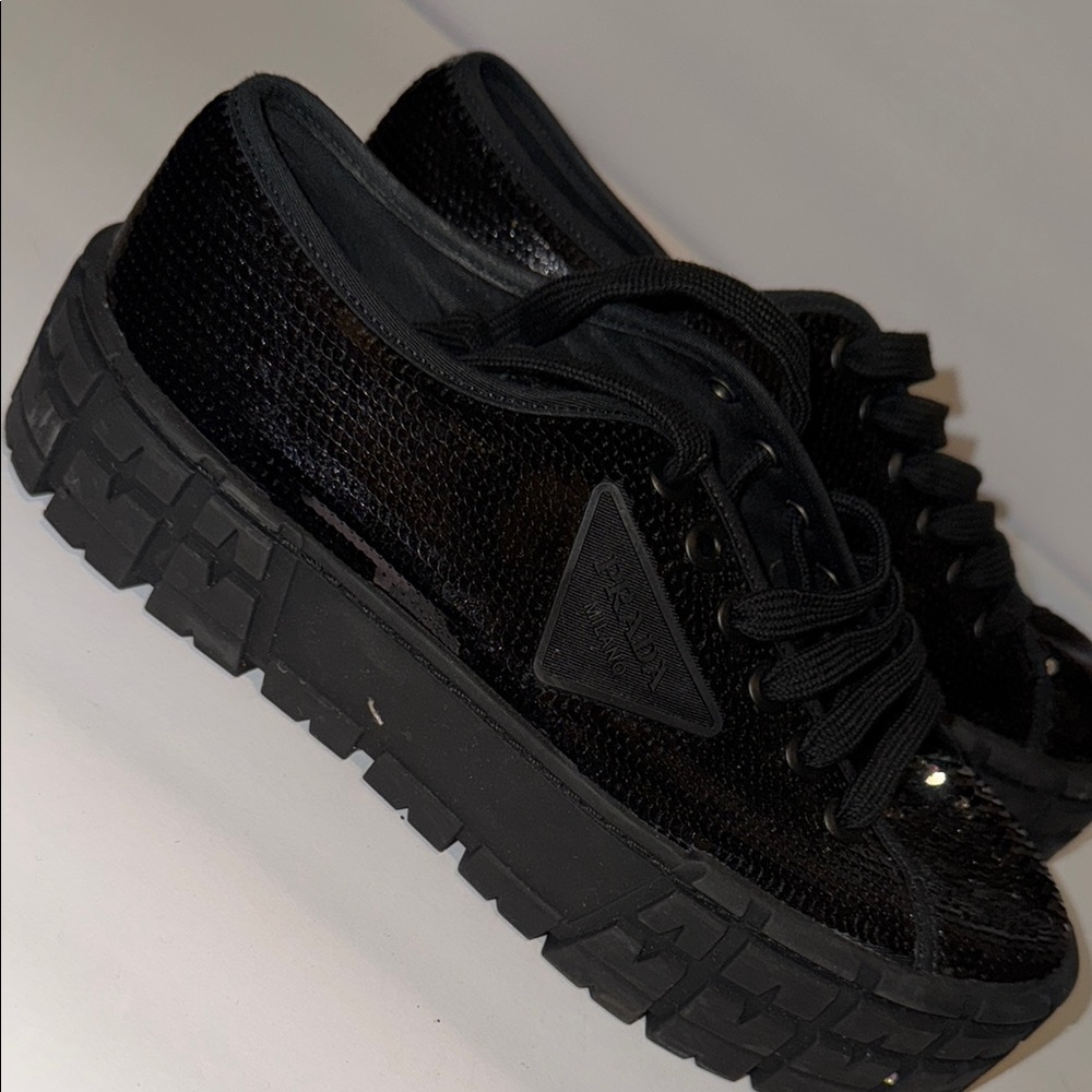 Black Women's Prada Sneakers - Picture 3 of 5